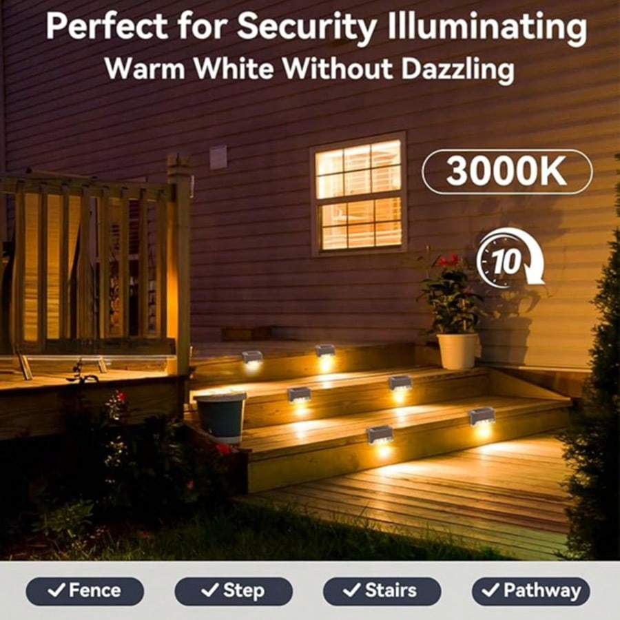 12 Pack Solar Deck Lights, For Stairs, Poolside, Outdoor Fence,Swimming Pool,Steps,Deck,Backyard