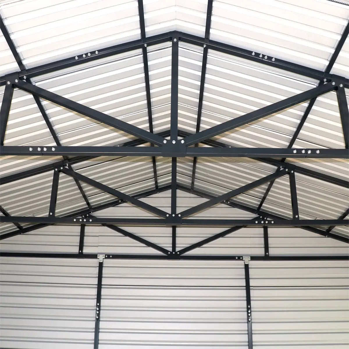 20’ x 20’ Metal Garage Shed, 9' High Double Front Doors, 13' Peak, 400 Sq-Ft TMG-MS2020