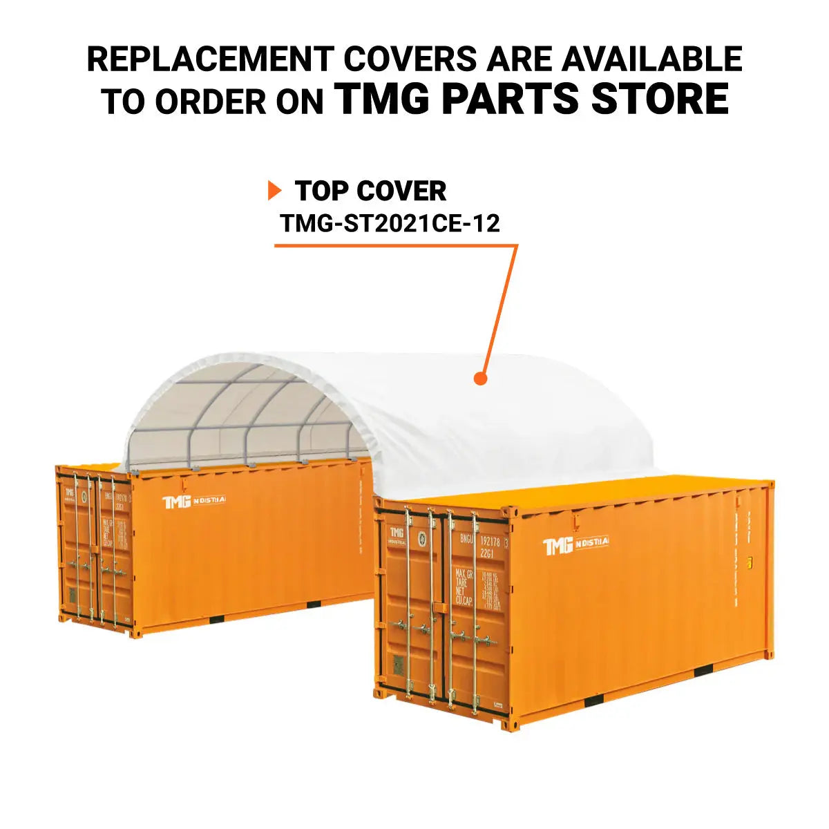 20' x 20' PE Fabric Container Shelter, Fire Retardant, Water Resistant, UV Protected, TMG-ST2021CE(Previously ST2020C)