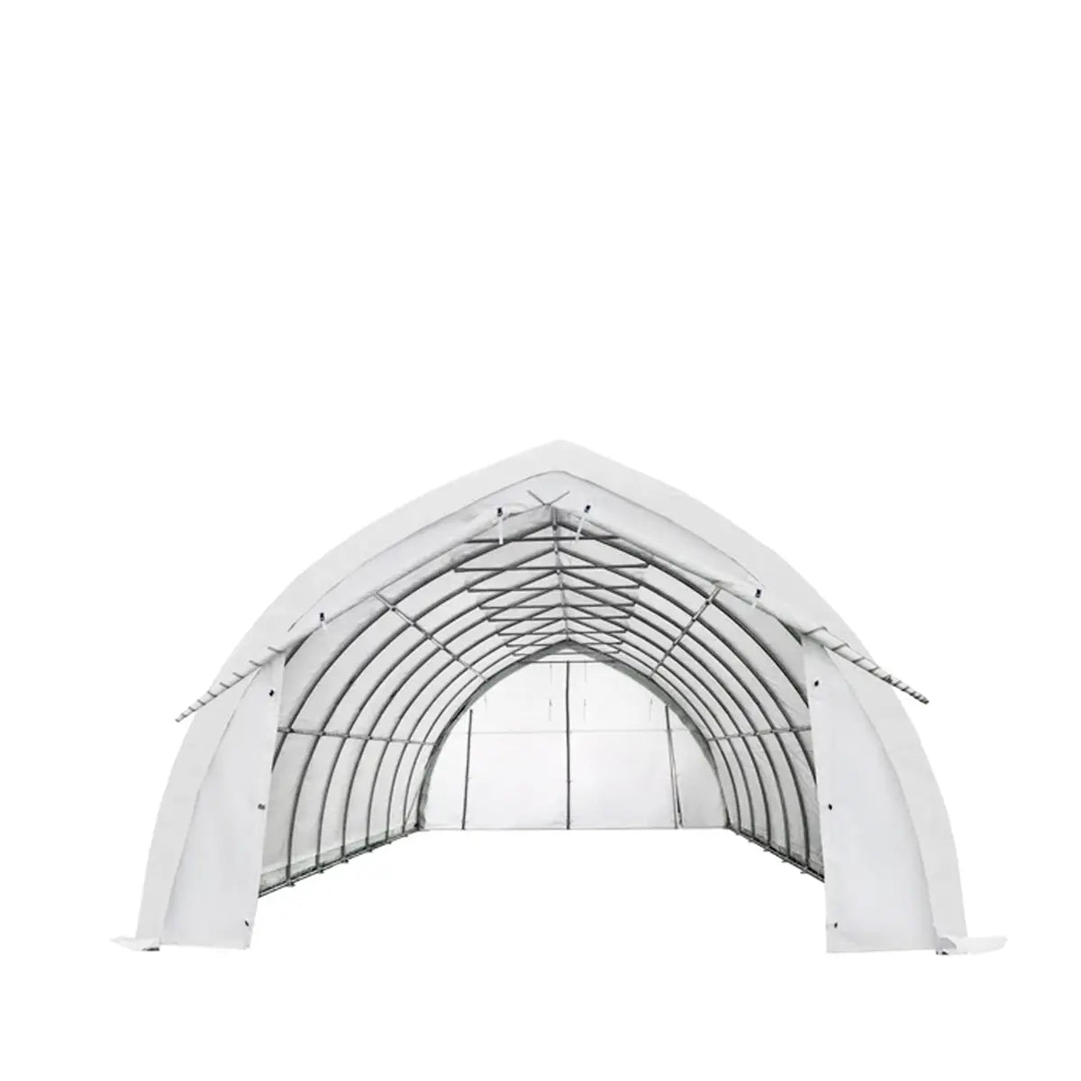 20' x 40' Arch Wall Peak Ceiling Storage Shelter with Heavy Duty 17 oz PVC Cover & Drive Through Doors, TMG-ST2041PV(Previously(ST2040PV)