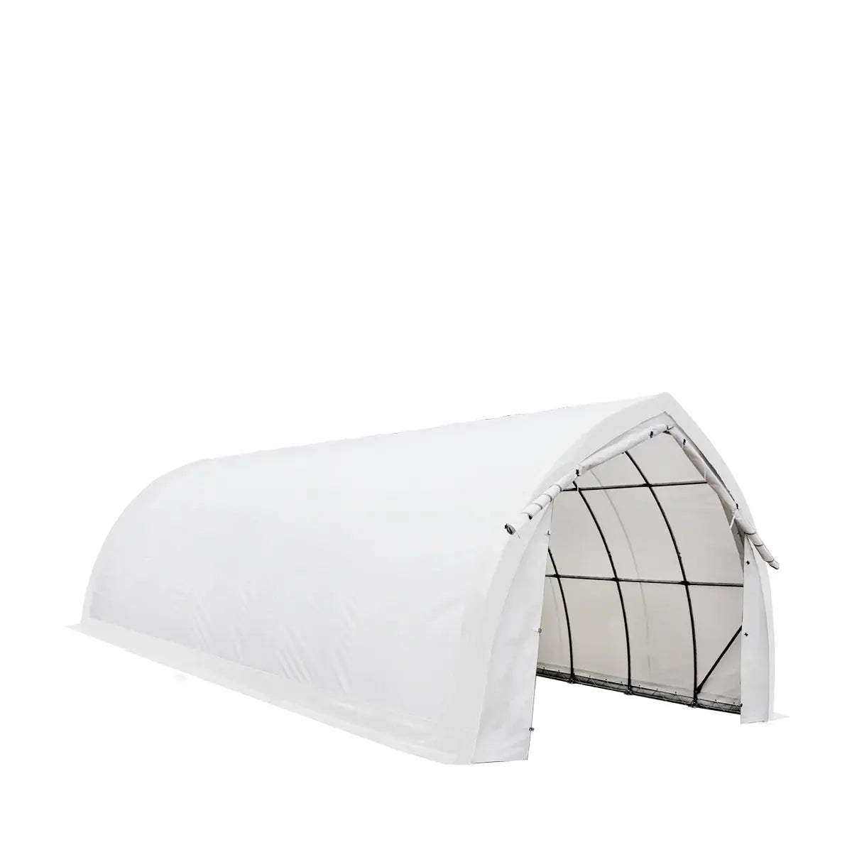 20' x 40' Arch Wall Peak Ceiling Storage Shelter with Heavy Duty 17 oz PVC Cover & Drive Through Doors, TMG-ST2041PV(Previously(ST2040PV)