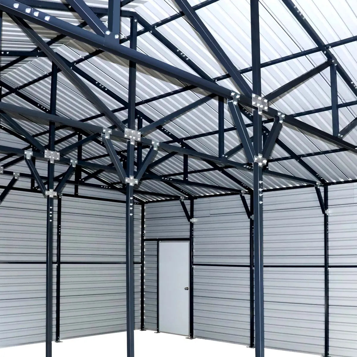 26’ x 30’ Metal Garage Shed, 9’ High Double Front Doors, 14’ Peak, 780 Sq-Ft TMG-MS2630