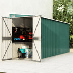 vidaXL Storage Shed Wall-mounted Garden Shed for Backyard Galvanized Steel