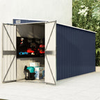 vidaXL Storage Shed Wall-mounted Garden Shed for Backyard Galvanized Steel