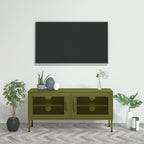 vidaXL TV Stand TV Unit Sideboard Home TV Console Media Unit Cupboard Steel