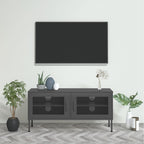 vidaXL TV Stand TV Unit Sideboard Home TV Console Media Unit Cupboard Steel