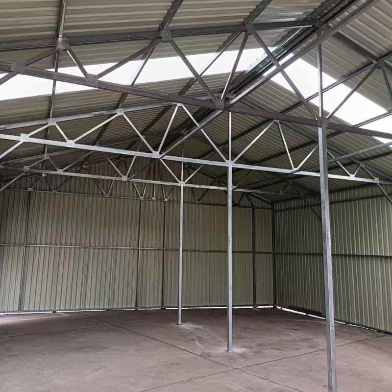 30' x 30' Metal Garage Shed – Steel Building with 11’ Clearance High Front Doors, Side Entry Door, 16 GA Steel Structure TMG-MS3030