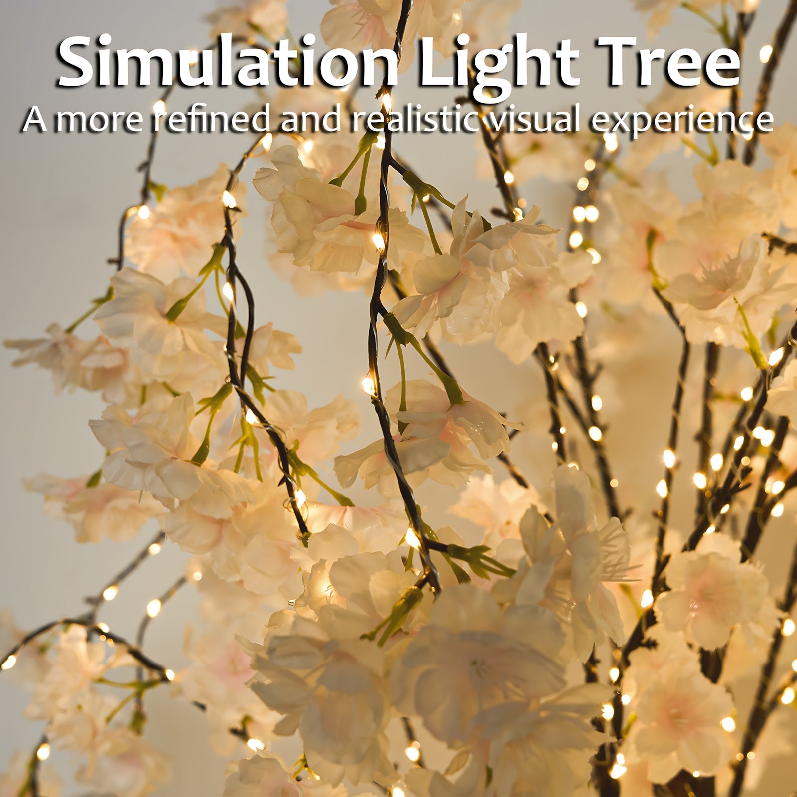5.9ft Lighted Cherry Blossom Tree with LED Fairy Lights