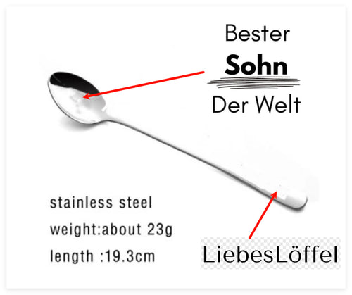 HeartScoop™ – Engraved Stainless Steel Love Spoon