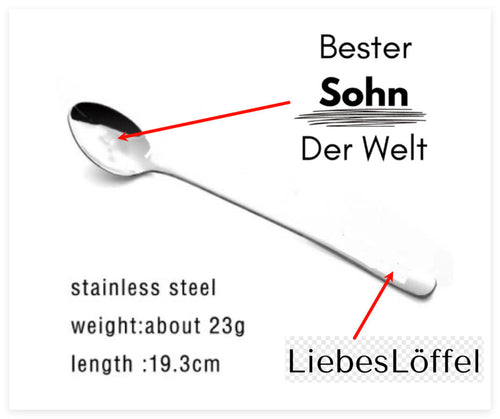 HeartScoop™ – Engraved Stainless Steel Love Spoon