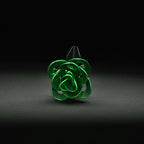 Green and Black Immortal Rose, Recycled Metal Rose, Steel Rose