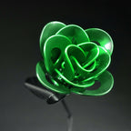 Green and Black Immortal Rose, Recycled Metal Rose, Steel Rose