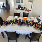 Halloween Wreath Decor with Ribbons & Figures