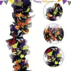 Halloween Wreath Decor with Ribbons & Figures